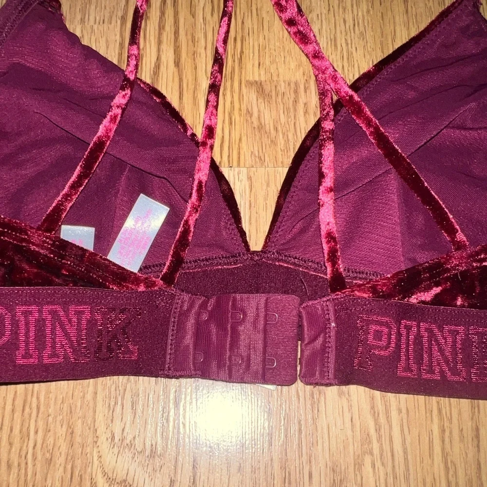 PINK Velvet Bralette - Picture 3 of 4